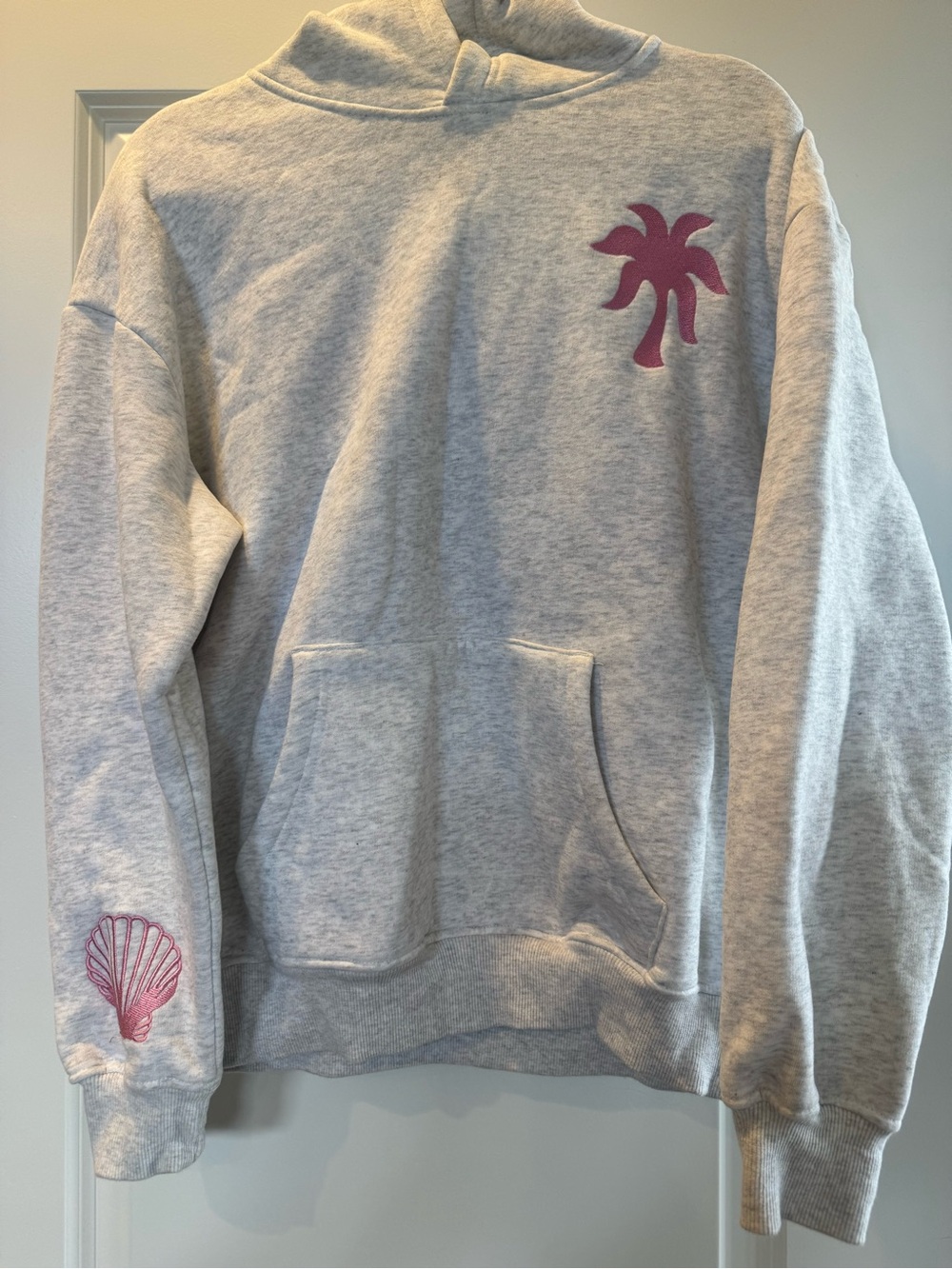 Pink Palm Puff Hoodie